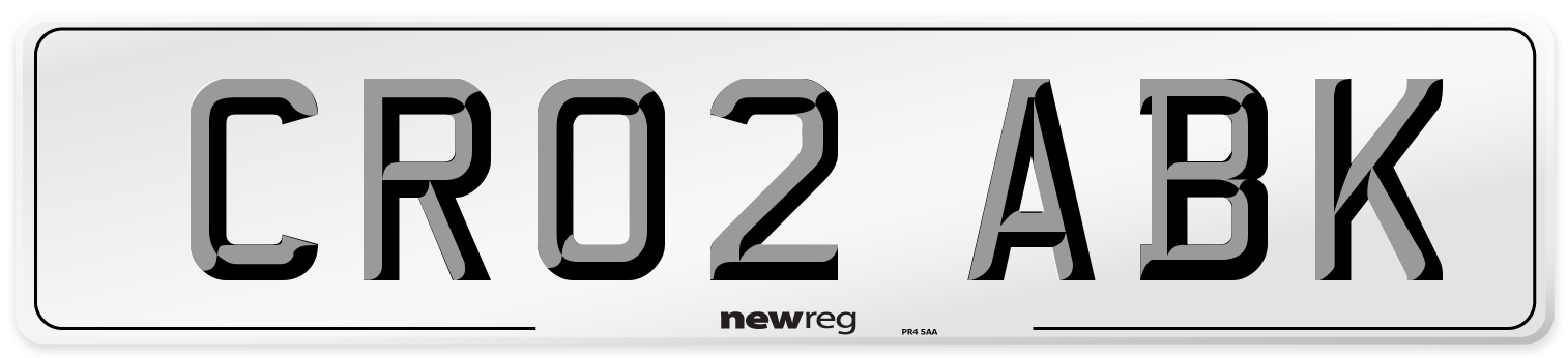 CR02 ABK Number Plate from New Reg